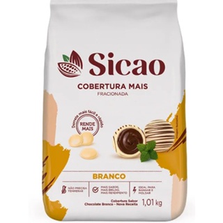 Cobertura Mais Sabor Chocolate Branco Fracionado 1,01kg Gotas - Sicao