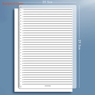 [baipestoner] Caligrafia Transparente Stencil E Régua Template Wrig Linha Reta Clear Ruler Tool Geometry Endereço Envelope Guia