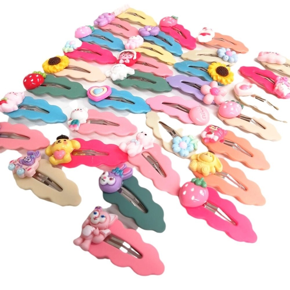 Presilha Tic Tac formato Nuvens para cabelo infantil - kits com 10 pç ...