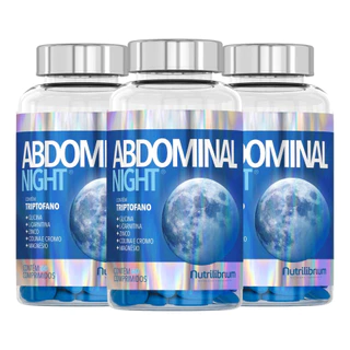 Kit 3x Abdominal Night Triptofano Cromo L-carnitina Colina Zinco 180 Comp