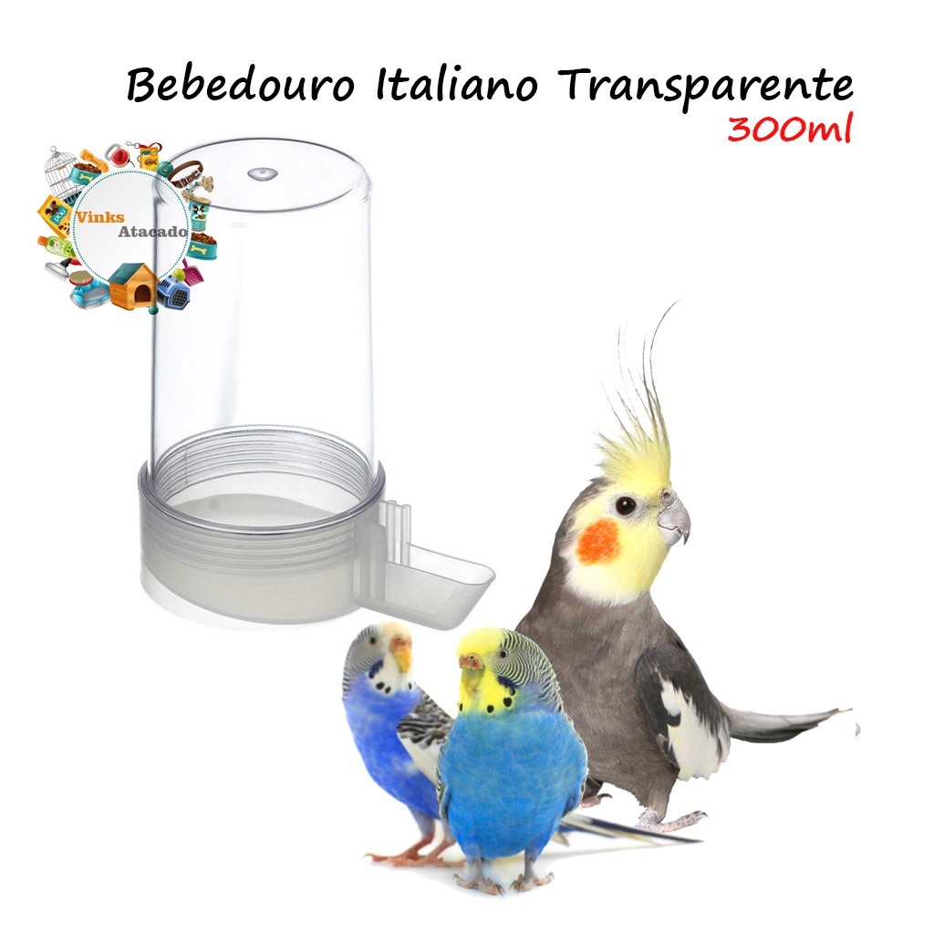 Kit 2 Bebedouro Para Calopsita Agapornis Trinca Ferro Sabia Bebedouro ...