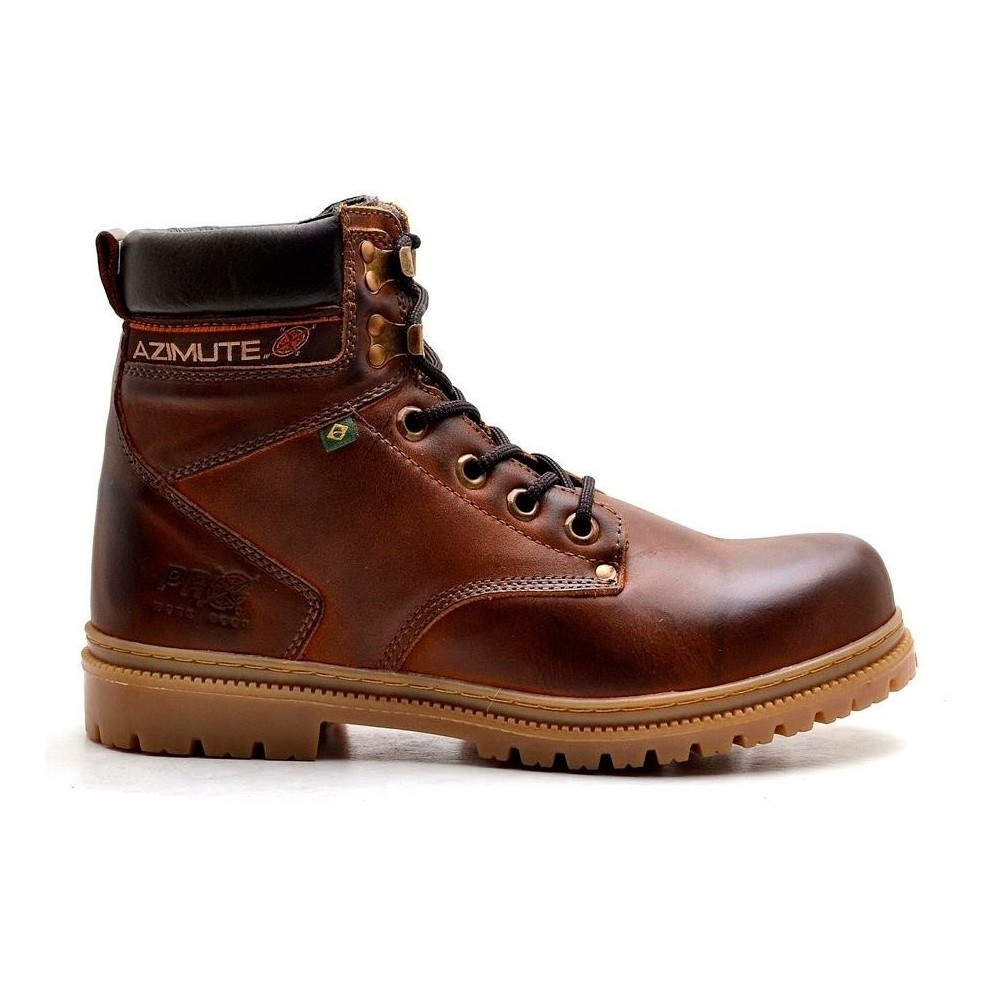 Bota Azimute Masculina Bota Coturno ADV Pedra Azimute Couro Bovino