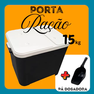Container Porta Ração Pet 15KG + Pá Dosadora