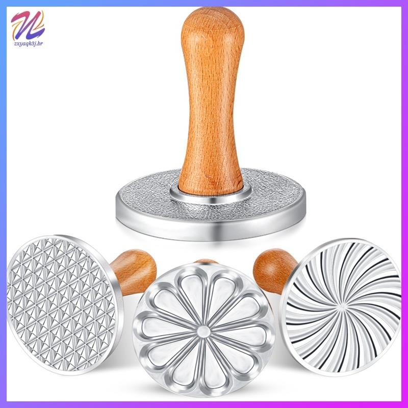 3 Pçs Selos De Biscoito Metal Imprensa Molde Conjunto Kit Co