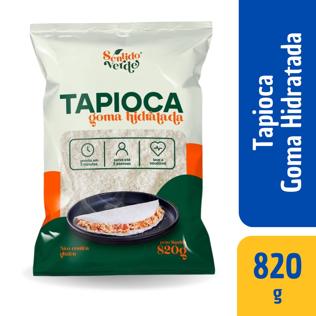 Tapioca Goma Hidratada Sentido Verde 820g (1 Un) | Shopee Brasil