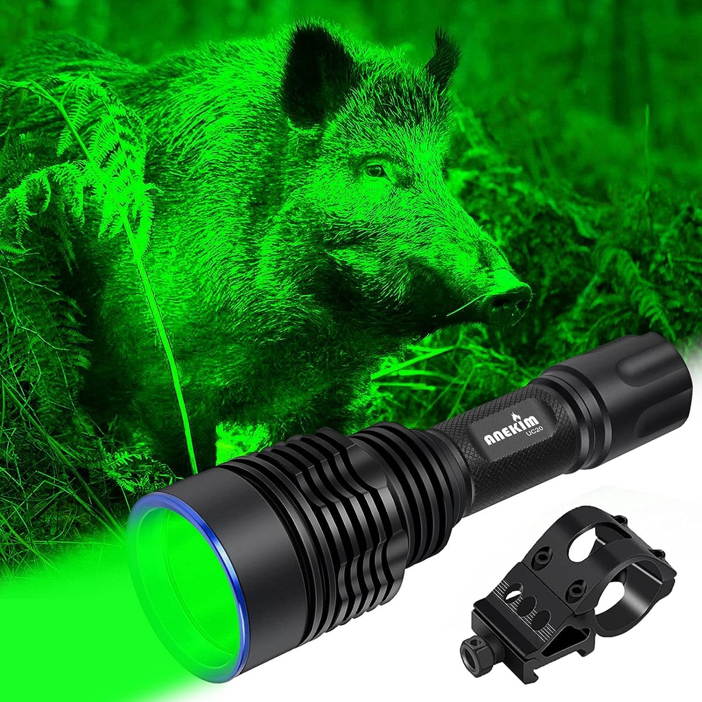 Lanterna Tática Foco Verde LED Recarregável Pesca Caça Noturna | Shopee ...
