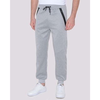 Calça Helanca Masculina Jogger Mescla Cinza Claro