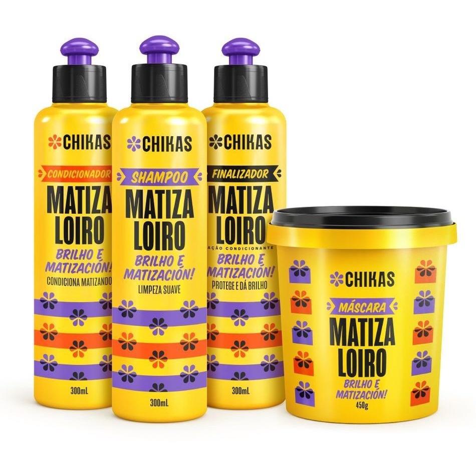 Kit Matiza Loiros Chikas Matizador Para Cabelos Loiros | Shopee Brasil