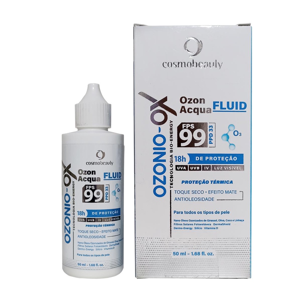 Protetor Solar Facial Antioleosidade FPS 99 Ozonio Ox Cosmobeauty
