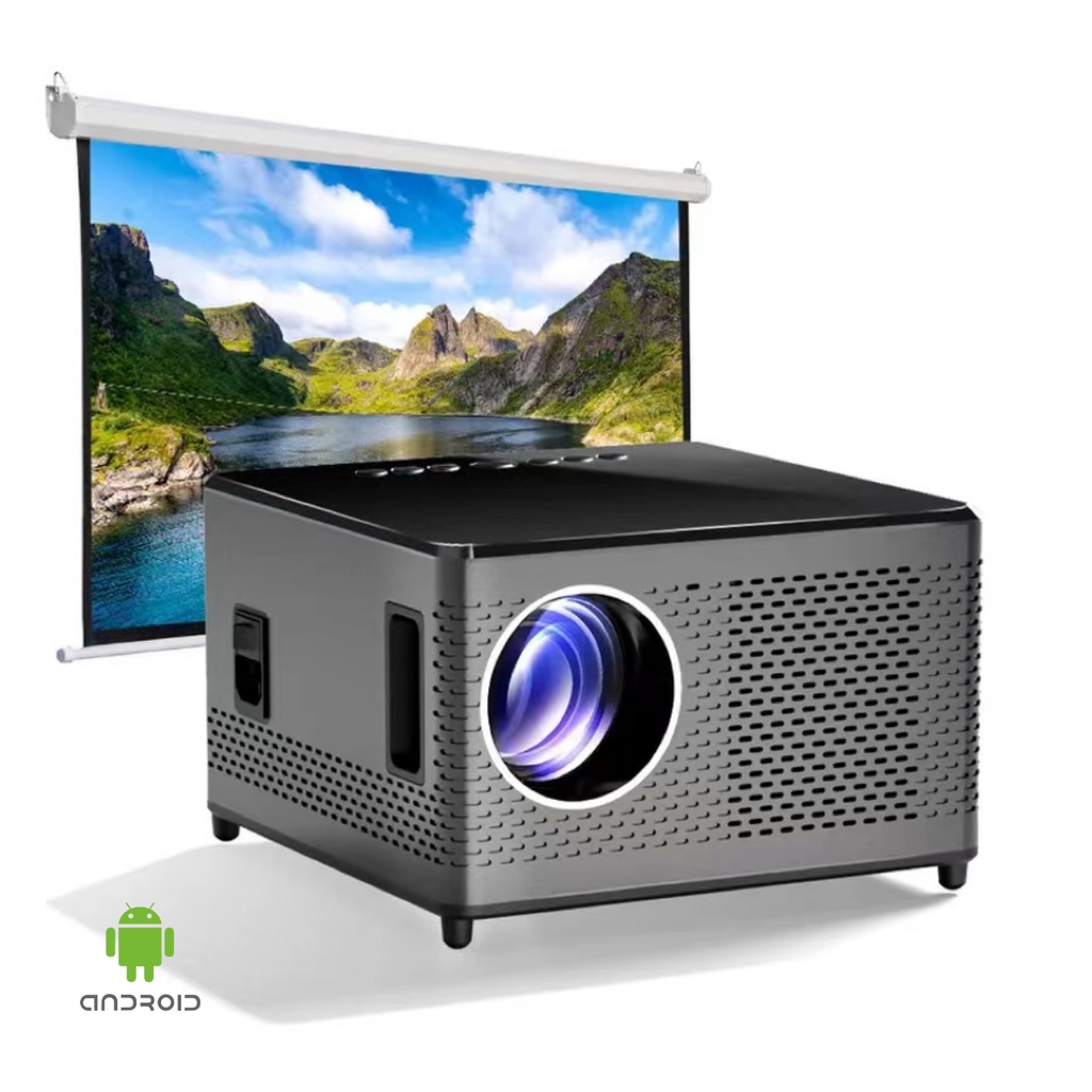 Projetor Android 9 PlayStore Full HD 2 USB 1 HDMI Controle Wifi ...