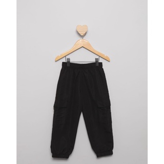 Calça Bebê Jogger Bolso Cargo Preta