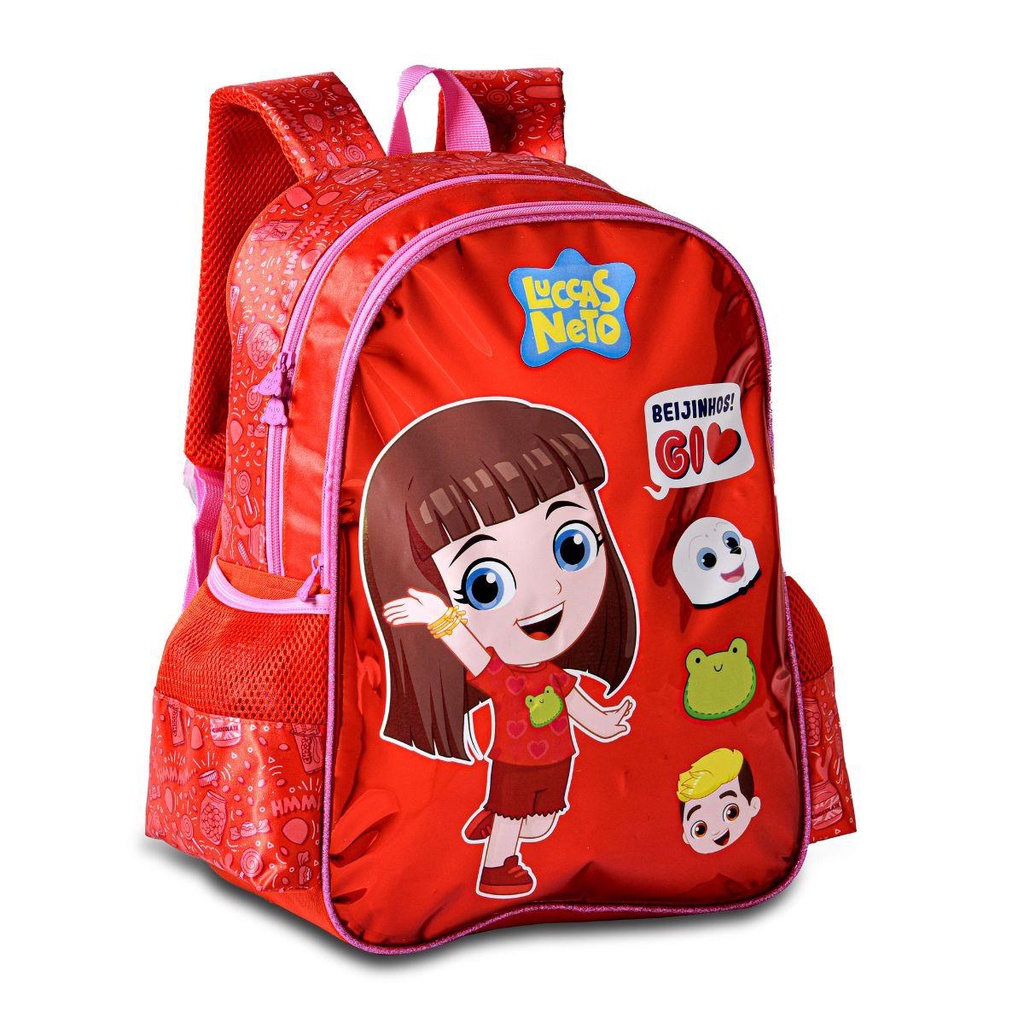 Mochila Escolar Infantil Beijinho Gi Aventureira Luccas Neto GI3248J – Clio Style