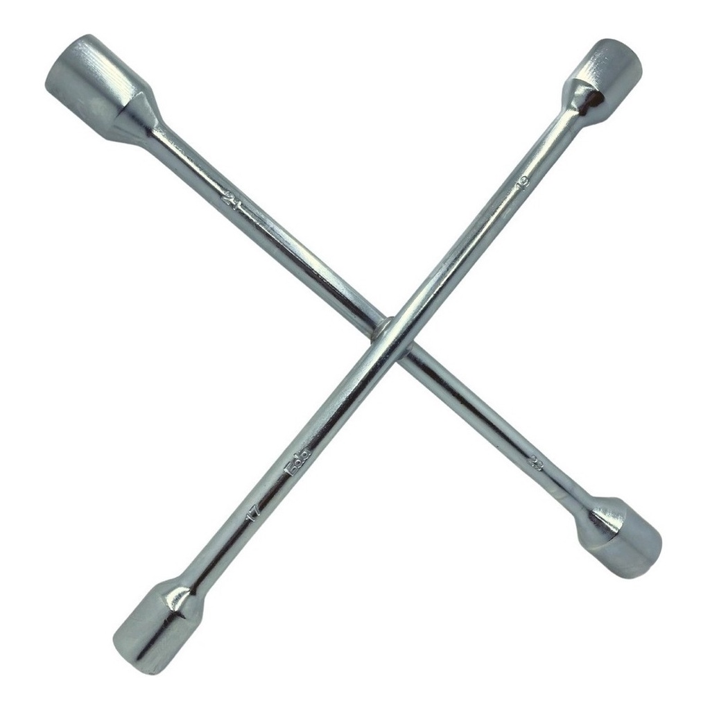 Chave De Roda Cruz 4 Bocas Tipo Cruz Universal 17x19x21x23