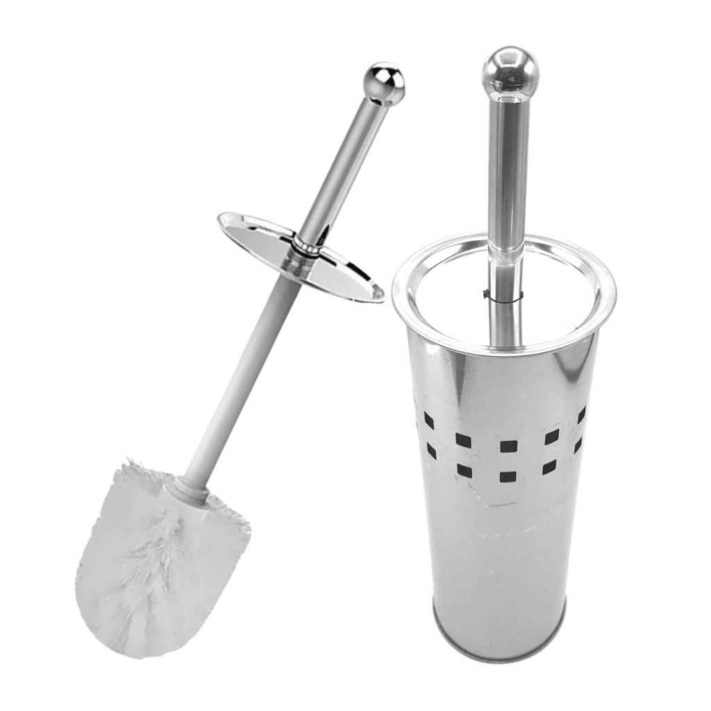 Escova Sanitária Vaso Limpeza Higienização Em Aço Inox C/ Suporte