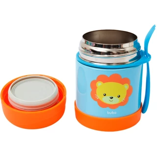Conjunto Pote Térmico 320ml Acompanha Talher Pratinho Bowl Garrafinha d