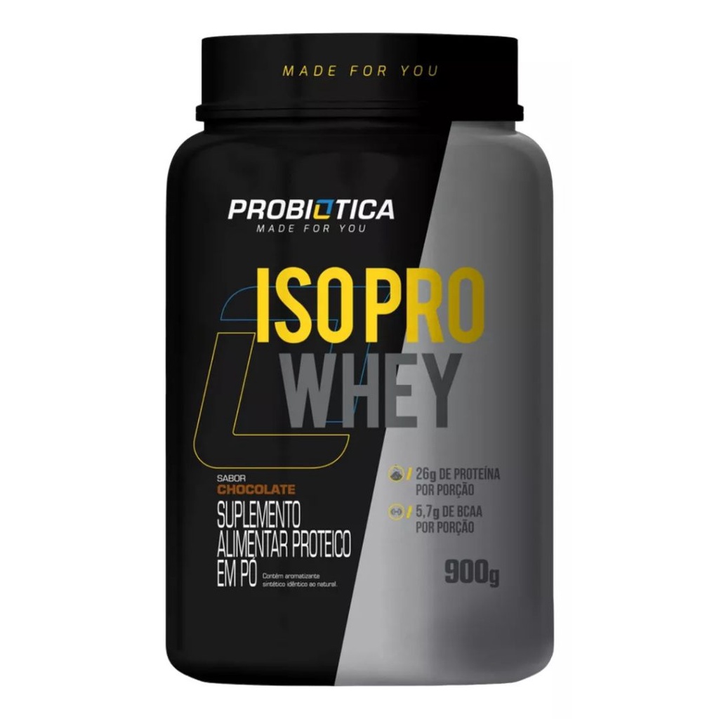 Whey Protein Isolado Iso Pro Whey Chocolate 900g Probiótica