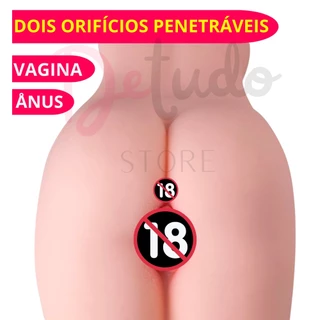 Masturbador Masculino Boneca Sexual Bunda Super Realista 2 Orífícios com Vagina e Anus Material CyberSkin em Promoção Sex Shop