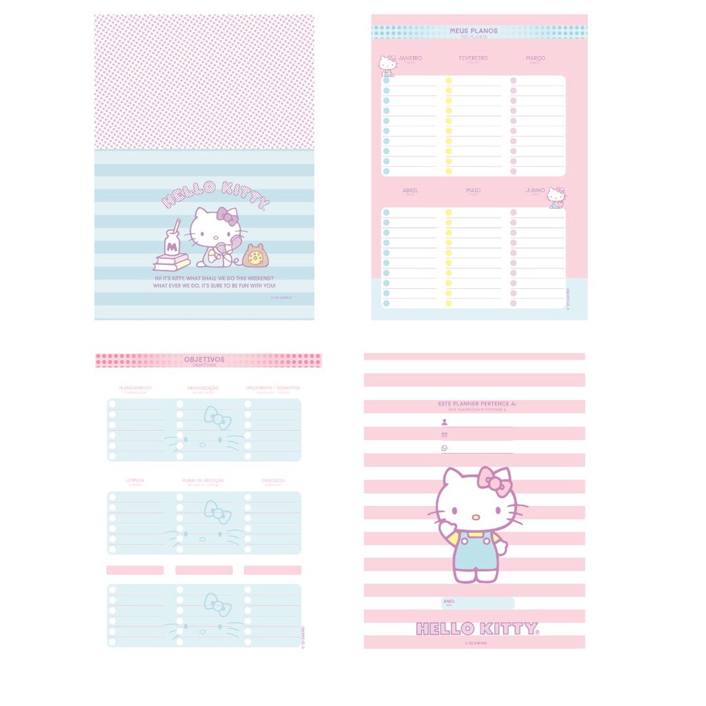 High quality 1997 hello kitty quilted agenda/planner