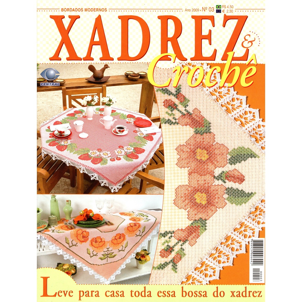 Kit 6 Revistas Bordado Tecido Ponto Xadrez & Crochê em Promoção na  Americanas