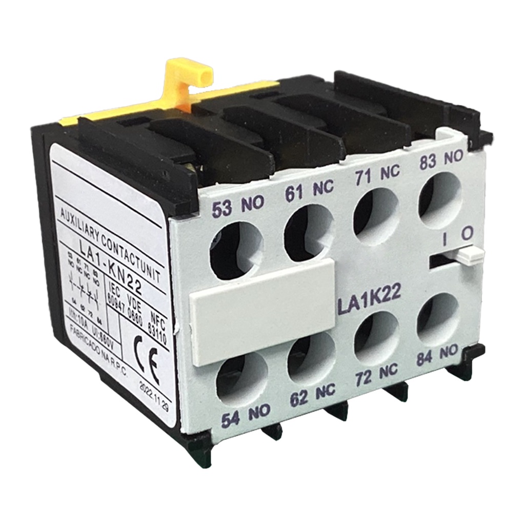 Bloco Contato Auxiliar P/ Mini Contator Frontal Kn22 2na+2nf