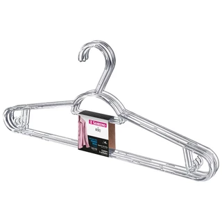 Cabide Plástico Multifuncional Transparente 41cm Easy Sanremo 3 Unidades
