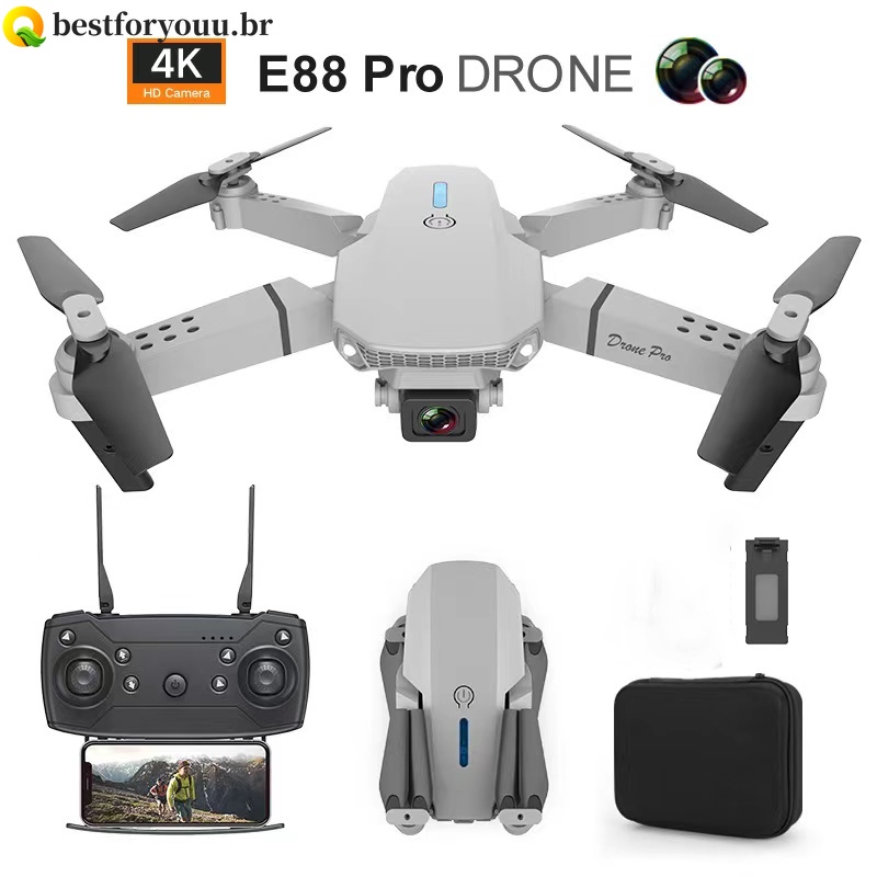 drone E88 Pro 4K HDe88pro Fotografia Aérea De Alta Definição k3 quadcopter Controle Remoto De Aeronaves De Brinquedo