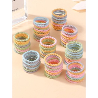 100pcs Baby 2cm Faixa De Borracha Colorida Não Machuca O Cabelo Conjunto De Acessórios Para Infantil Com Fio Elástico Alto
