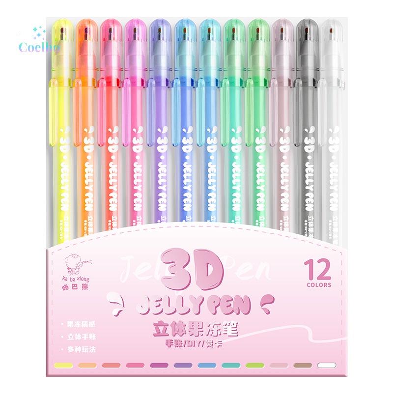 6 colors/set 3D Jelly Pen DIY Painting pens Create on Case Glass Nail 1.0mm  Doodle Pen Sets - AliExpress