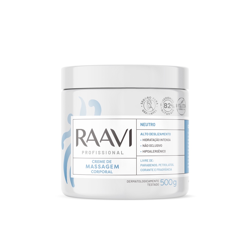 Creme Massagem Neutro da Raavi 500 G | Shopee Brasil