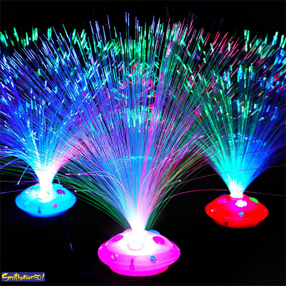 Base De Gema Lâmpada De Fibra óptica Led Sete Cores Piscando Luz Da Noite Brilhante Todo O Céu Estrela Brinquedo Festival Lâmpada Decorativa Smithereens01