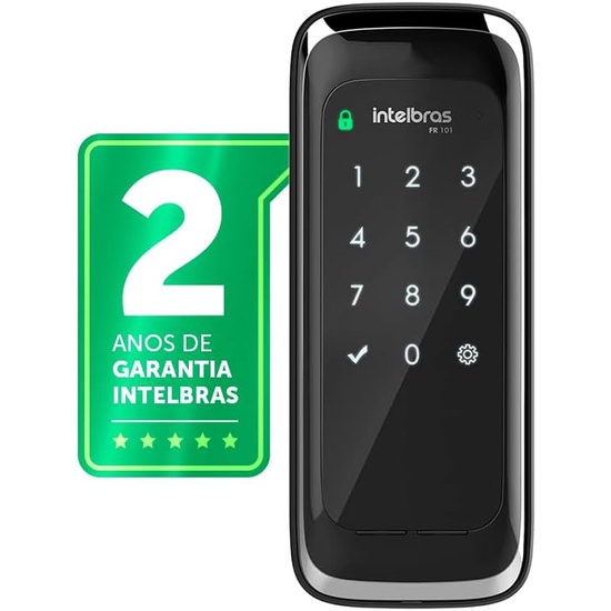 Fechadura Digital de Sobrepor Touch Screen FR 101 Preto Intelbras ...