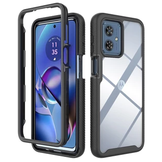 Para Moto G14 G54 G84 G13 G23 G53 E13 Edge 40 Pro Armor 2In1 Tampa Traseira Do Pára-Choques À Prova De Choque Transparente 360 Caixa De Proteção Híbrida Telefone De Alta Resistência
