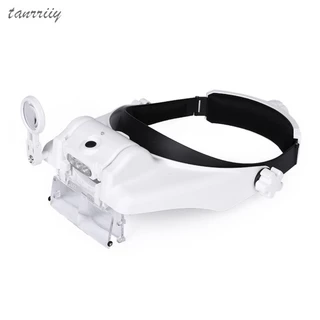 【 100 % Autêntico ! 】 Usb Lupa Recarregável Montada Na Cabeça 3 Led 1,5x 2x 8x 6 Múltiplos Lupas Ajustáveis Para
