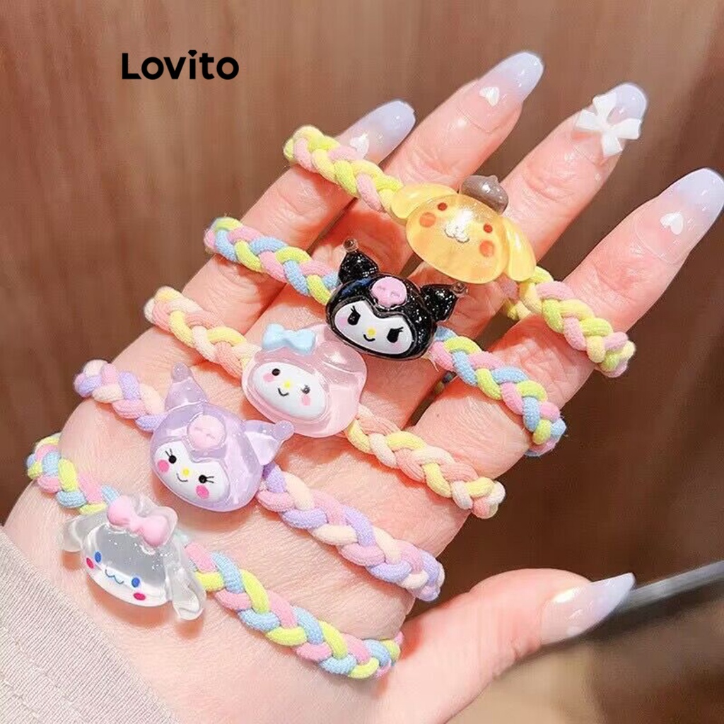 Lovito Laços De Cabelo Versáteis Com Trança Sanrio Fofa De Desenho Animado Para Mulheres LFA12510