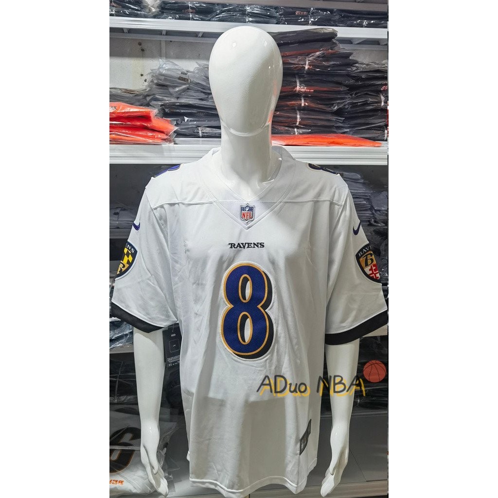 White lamar store jackson ravens jersey