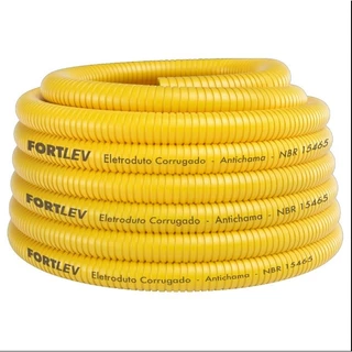 Conduíte Amarelo 20mm 50 metros Fortlev em Oferta na Shopee