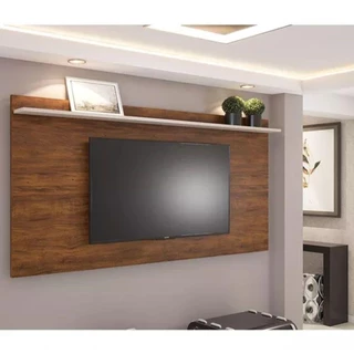 PAINEL VIERO TREND IMBUIA-OFF WHITE UMA PRATELEIRA (20576) em Oferta na Shopee