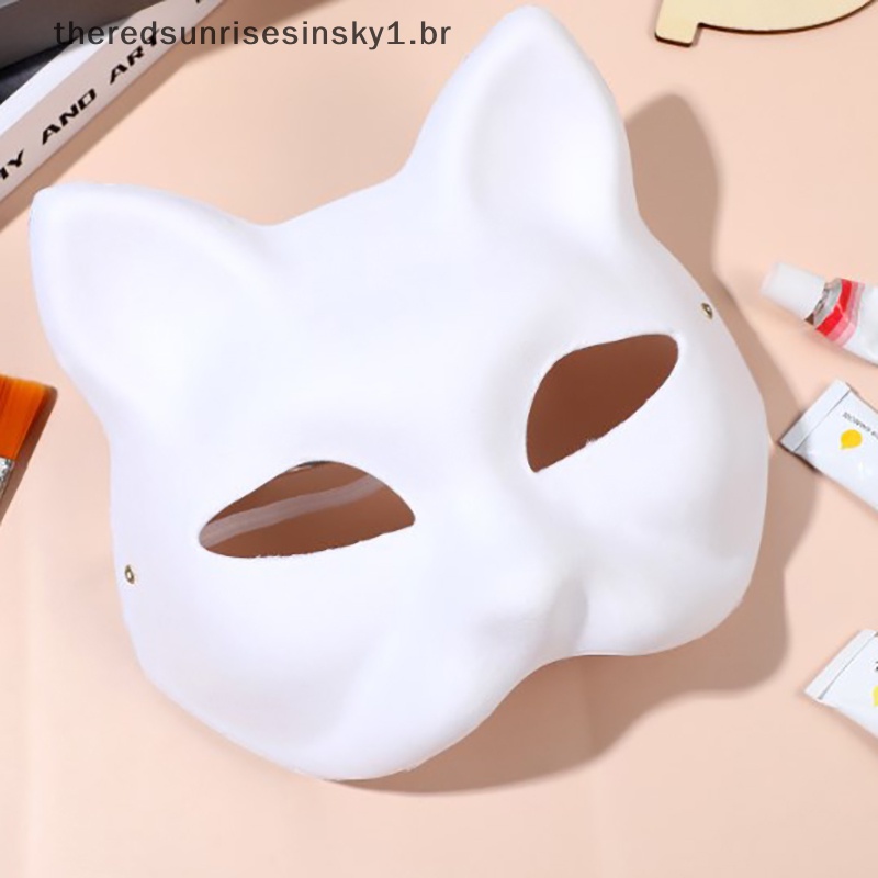 Máscara De Festa Bricolage Anime Foxes Estilo Hot Style DIY Gato