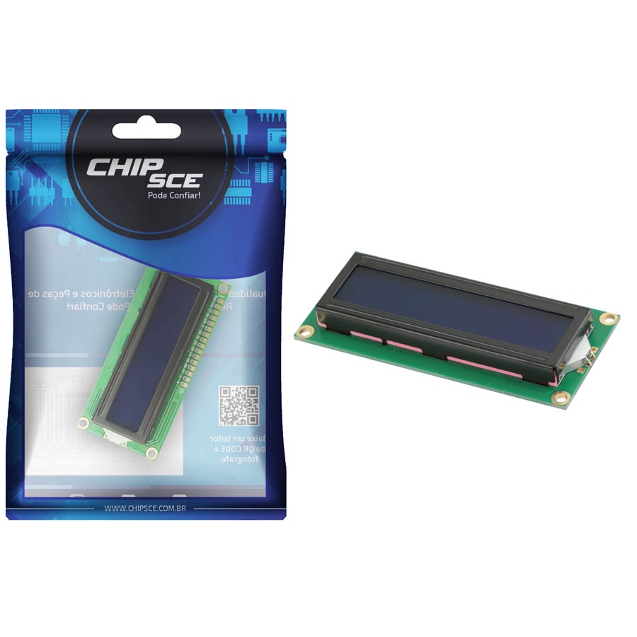 Display Tela Lcd 16x2 1602 Backlight Azul Robótica Original