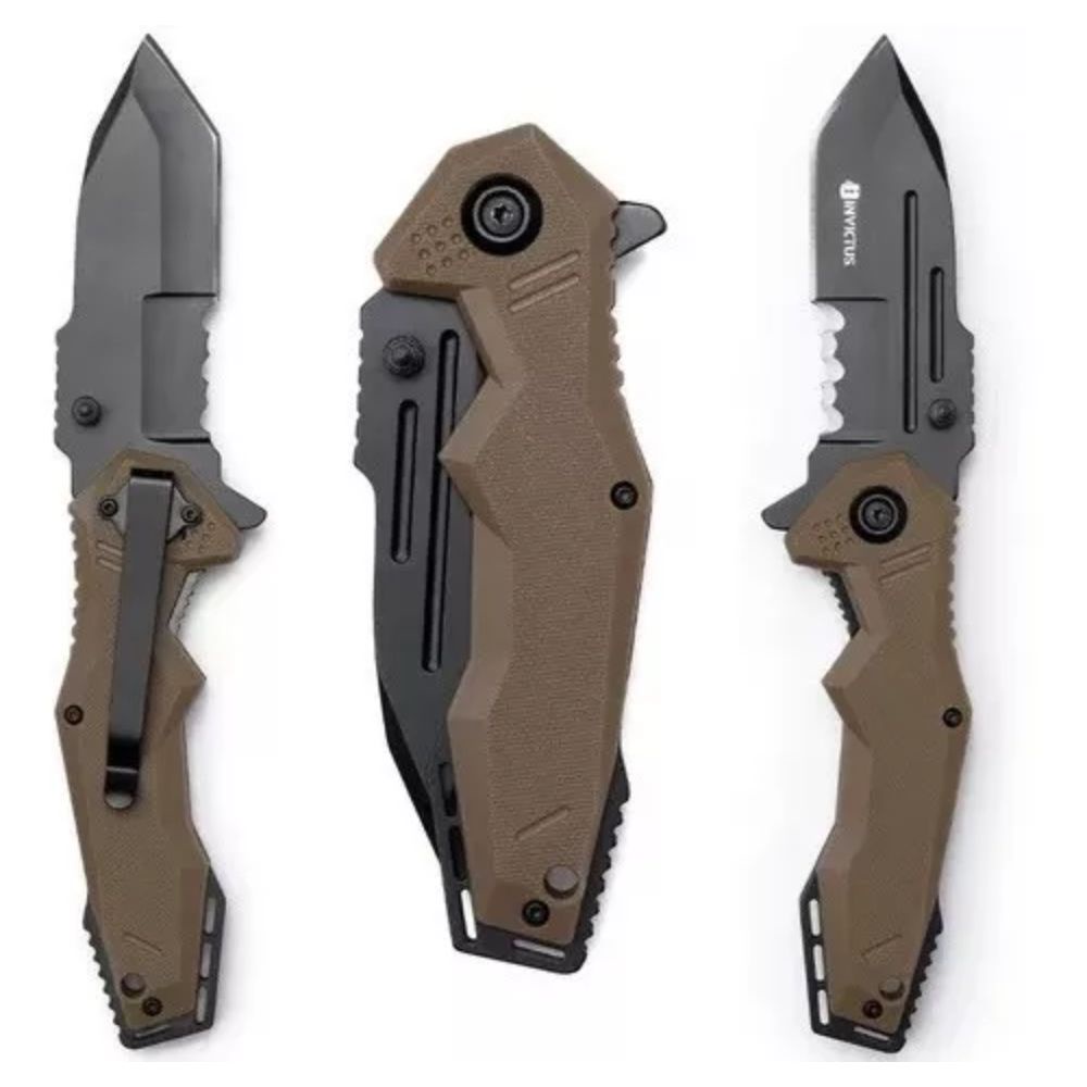 Canivete Invictus Arkin Militar Tático Caça Pesca Abertura Spring Asssited