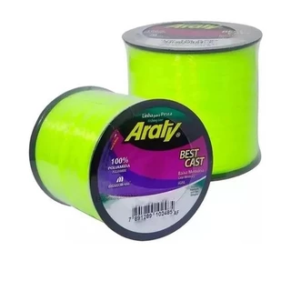 Linha Pesca Araty Best Cast Amarela 100 Gramas Resistente Macia
