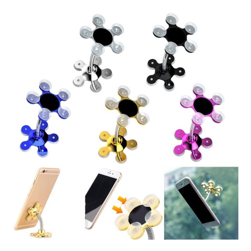 Suporte Para Celular Ventosa Flexivel VIP Mesa Estante Porta celular Articulavel Universal 360° graus Cores