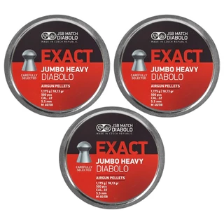 3x Chumbinho 5.5mm 500un. JSB Exact Jumbo Heavy 18,13gr