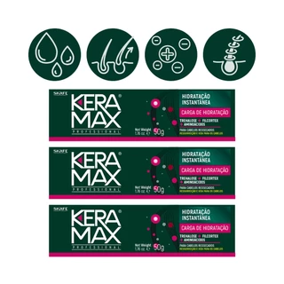 Kit 3 Carga De Hidratação Instantânea Keramax 50g Skafe