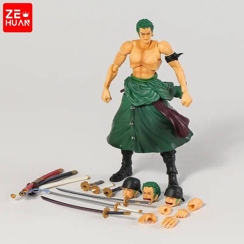 SHF One Piece Mito Zoro Luffy Mudança De Rosto Anime Action Figure