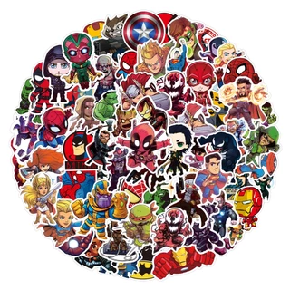 2000/100/50PCS Marvel DC Avengers Alliance Superhero Super-Homem Mulher Maravilha Batman Para Capacete Bicicleta Conta Mão Decalques De Lápis LanLanStickersWorld