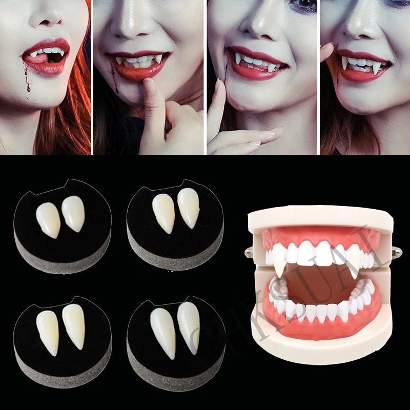 Dientes De Vampiro Colmillos De Vampiro Falsos Espeluznantes