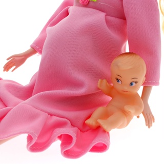 Boneca Grávida Articulada Real Mãe Gestante Bebê Presente