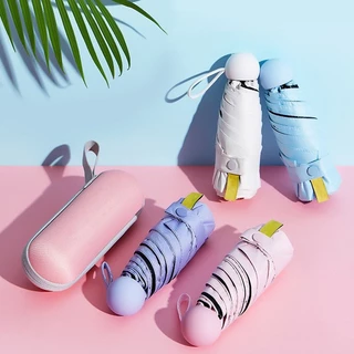 Guarda Chuva de sol Caso Óculos Da Cápsula ultra light mini Sombrinha Bolso ming