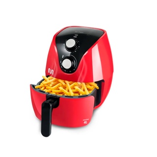Fritadeira Elétrica Air Fryer Multilaser sem Óleo 4 Litros 1500W 127V Vermelho/Preto - CE083